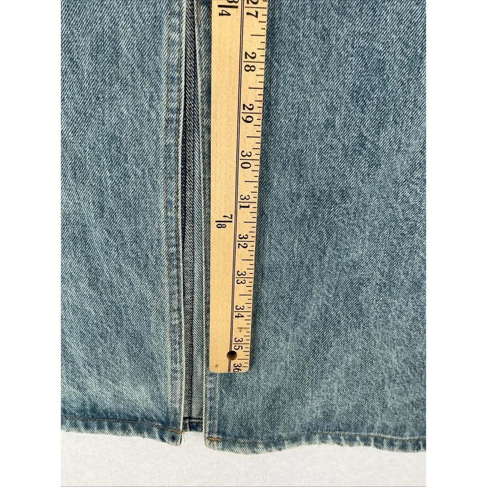 Aritzia Denim Forum '90s Nina Hi Rise Maxi Denim Skirt Size 29 Blue Pencil